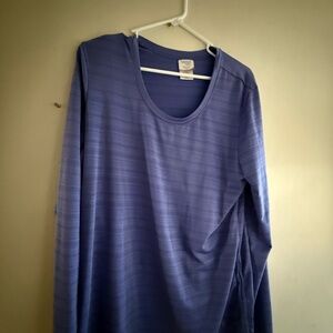 Danskin Now Women's Blue Long Sleeve Jersey Top